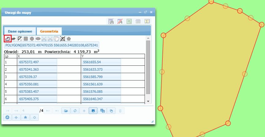 1.5.1.2 Modyfikacja Geometrii 1) Modyfikacja W celu modyfikacji geometrii po przejściu do zakładki geometrii uwagi do
