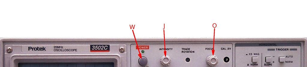II. POMIAR Prawidłowe ustawienia elementów sterujących oscyloskopu 2 A. Do obserwacji napięcia 50 Hz, z wykorzystaniem generatora podstawy czasu Przełącznik kanałów: wciśnięty przycisk CH1.