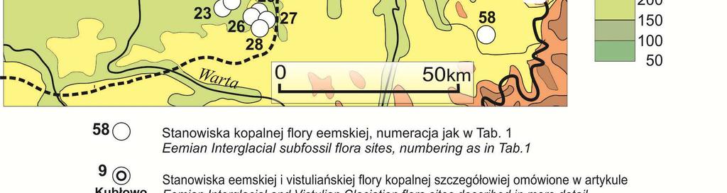 pomocnicze kryterium ustalania zasięgu ostatniego lądolodu (Baraniecka 1989; Roman