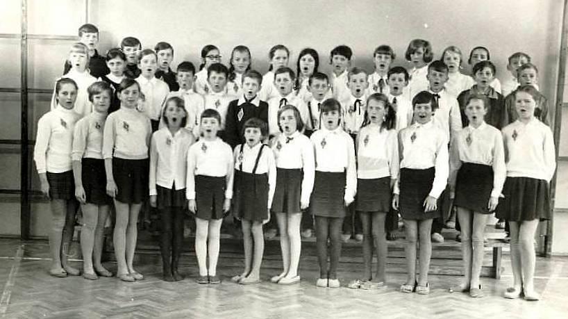 Chór w Szkole Podstawowej w Nowym Kramsku