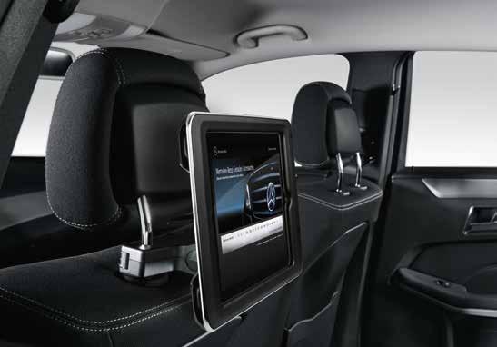 Apple CarPlay i Android Auto. Bezpieczne i intuicyjne korzystanie z telefonu komórkowego. Dzięki uchwytowi na ipad podróżujący na tylnych siedzeniach będą mogli oddać się rozrywce.