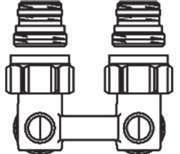 rozstaw osi rur 50 mm AG-OVE-ZV01-015884 1015884 11,00 SZT 10 OG Maskowanica dekoracyjna do podwójnych przyłączy z odcięciem, prostych lub kątowych.