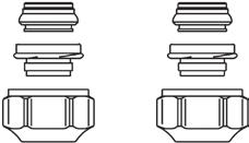 SYSTEMY ZEWCZE "Ofix CEP" złączka zaciskowa (zestaw), do rur z miedzi, uszczelnienie miękkie