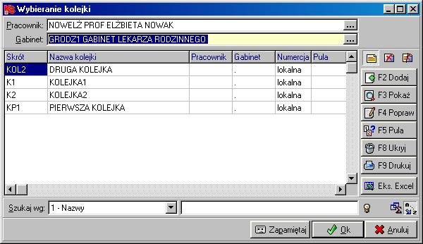 Kliknięcie prawym przyciskiem myszy na ikonkę programu KSPLPoczVis i wybranie funkcji Opcje powoduje wyświetlenie okna: Karta opcji KSPLPoczVis poprawianie.
