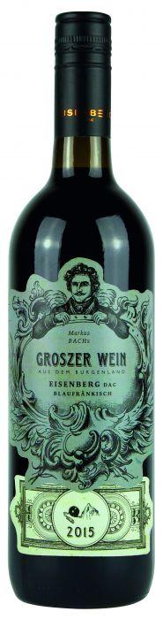 Groszer Wein Blaufränkisch Czerwone Blaufrankisch 13.5% 1.2 g/l 6.3 g/l do 12 lat 16-18 Winnice są położone w Eisenbergu i sąsiednich Konigsberg i Kulm.