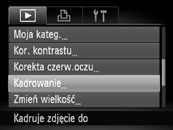 Przesunięcie dźwigni powiększenia w prawą stronę umożliwia zmianę rozmiaru ramki. Naciskanie przycisków opqr powoduje zmianę położenia ramki. Naciśnięcie przycisku l spowoduje zmianę orientacji ramki.