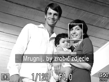 64 i wybierz ikonę, a następnie naciśnij przycisk l Za pomocą przycisków qr wybierz ikonę, a następnie naciśnij przycisk l Skomponuj zdjęcie i naciśnij przycisk migawki do połowy.