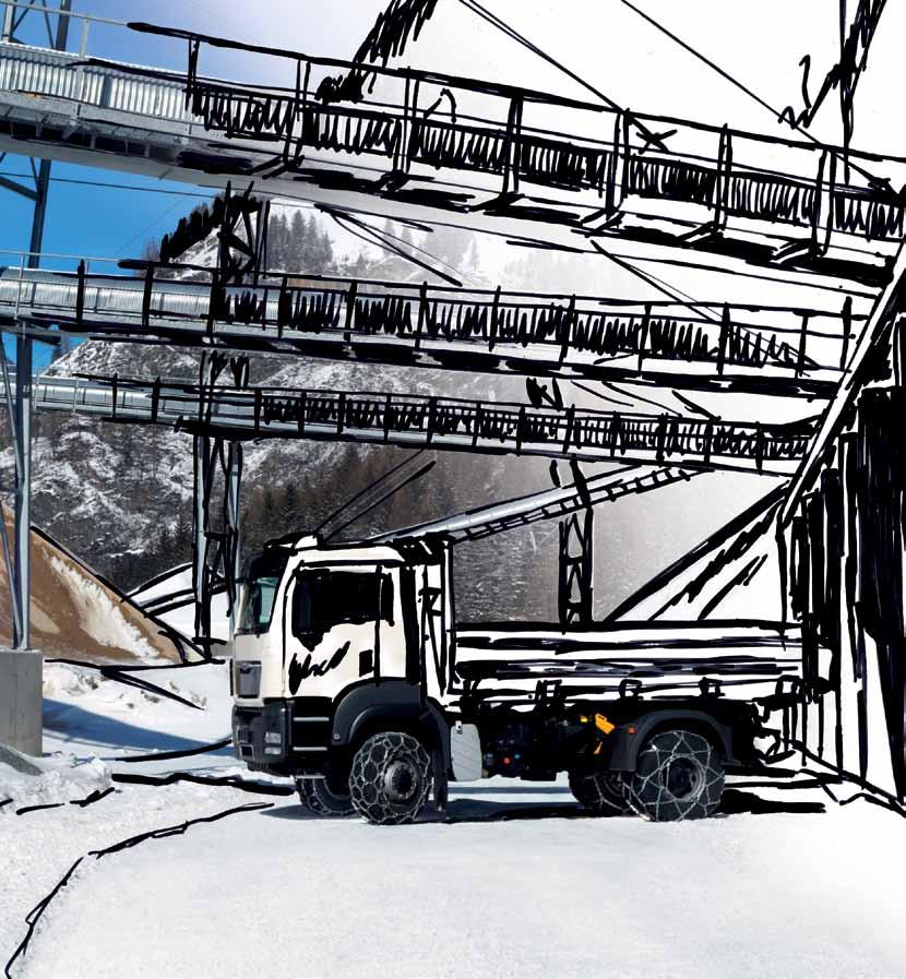 Łańcuchy śniegowe do pojazdów ciężarowych i autokarów