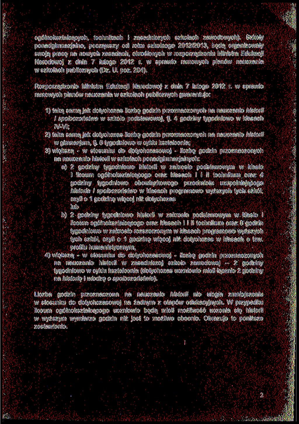ogólnokształcących, technikach i zasadniczych szkołach zawodowych).