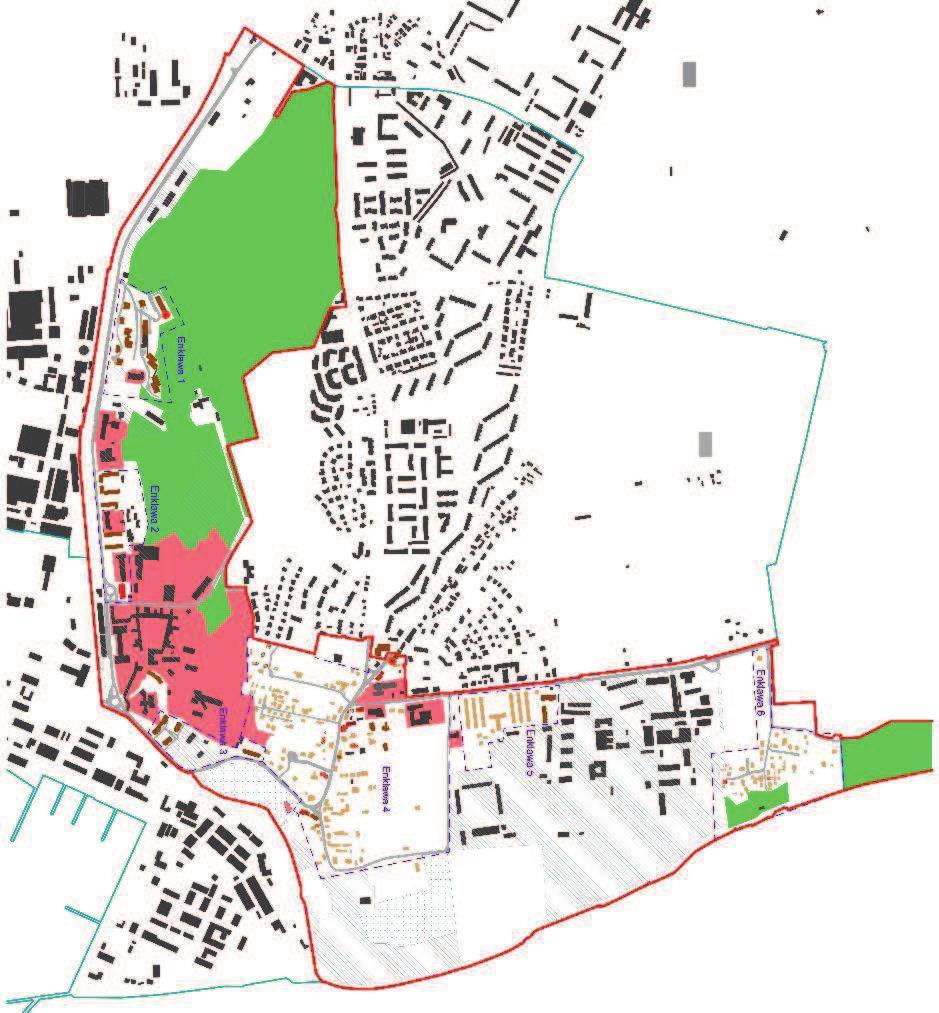 Rys. nr 9. Struktura funkcjonalno-przestrzenna podobszaru Oksywie.