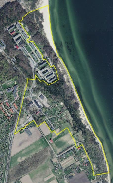 Rys. nr 2. Struktura funkcjonalno-przestrzenna podobszaru Babie Doły. Mapa nr 3. Granica podobszaru rewitalizacji nr 1 część dzielnicy Babie Doły, rejon ulicy Rybaków.