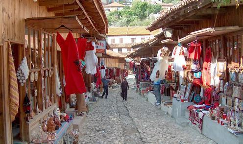 miasta Albanii Kruji, stolica Bohatera