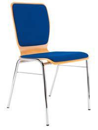 D Uchwyt w górnej części oparcia ułatwiający przenoszenie krzesła ( wersja II.20) D Sześć dekoracyjnych otworów w oparciu (wersja II.20). D Metalowa chromowana lub malowana proszkowo rama.