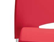D Krzesło dostępne w sześciu kolorach tworzywa: czarnym, białym,