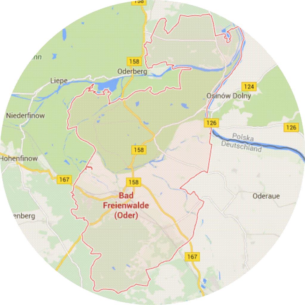 Bad Freienwalde miasto we wschodnich Niemczech, najstarszy kurort funkcjonujący od 1684 r., 122km od Krosna Odrzańskiego, ok.