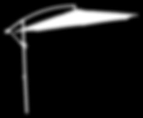 PARASOL boczny Ogrowy -