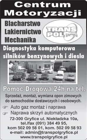 Str.. 4 INFORMACJE gazeta gryficka 11.02.2009 r. Wpuszczeni w kana³ Jest jakiœ projekt. Powiatowy projekt kajakiem do morza czy jakoœ podobnie.