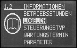7. Praca urządzenia sterowniczego Komfort Wyświetlacz Opis Informacja Pokazywane są