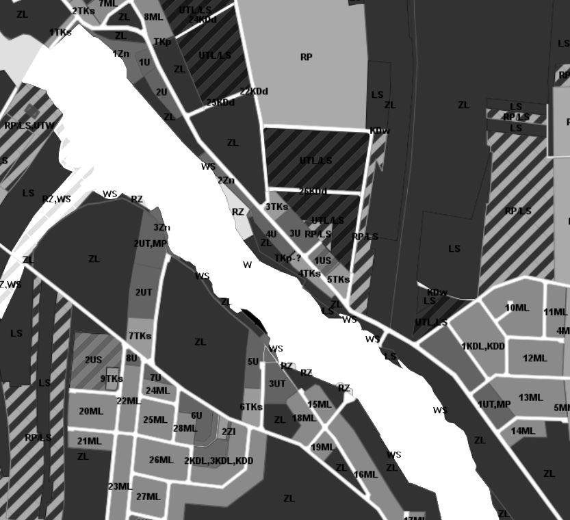 120 Rys. 2. Przeznaczenie terenów wokół zbiornika Ostrowy Źródło: http://miedzno.intergis.pl/ (dostęp: 25.08.2015). Główne przeznaczenie terenów (przedstawione na rys.
