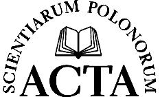 Acta Sci. Pol.