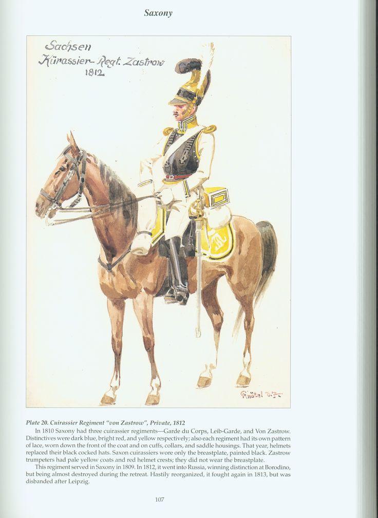 Saski pułk kirasjerów von Zastrow Wystarczą figurki Zvezdy 805 Saxon Cuirassiers,