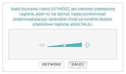 2.2 Test dźwięku przed sprawdzaniem rozumienia ze słuchu 13. Załóż słuchawki. Następnie kliknij przycisk Test dźwięku.