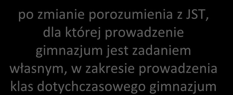 włączenie do JST prowadzi LO albo T