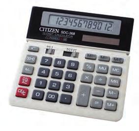 2-kolorowa drukarka. Zasilanie sieciowe. 2 lata gwarancji. Wymiary: 254 x 89 x 59 mm. Kalkulator Citizen SDC-444S 2-cyfrowy wyświetlacz. Podwójna pamięć.