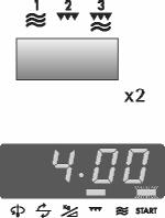 Wybra+ tryb pracy wciskaj)c przycisk TRYB PRACY dwukrotnie (tylko Grill). 3. Wcisn)+ przycisk START/QUICK (SZYBKI), aby rozpocz)+ prac. Uwaga: 1.