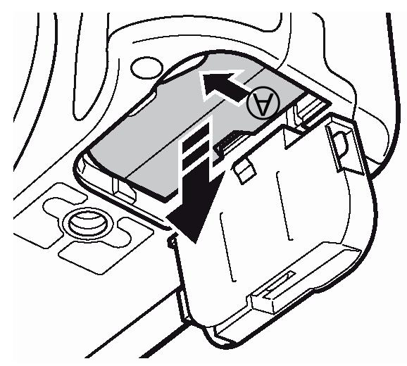 3 Umieść baterie zwracając uwagę na prawidłowe ustawienie biegunów, tak jak pokazano to na poniższych rysunkach. Jeśli bateria zostanie prawidłowo umieszczona, to zabezpieczy ją blokada baterii.