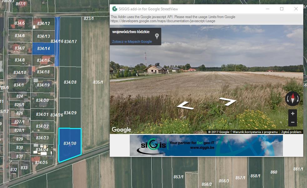 10) Bezpośredni pogląd nieruchomości ze StreetView Goggle.