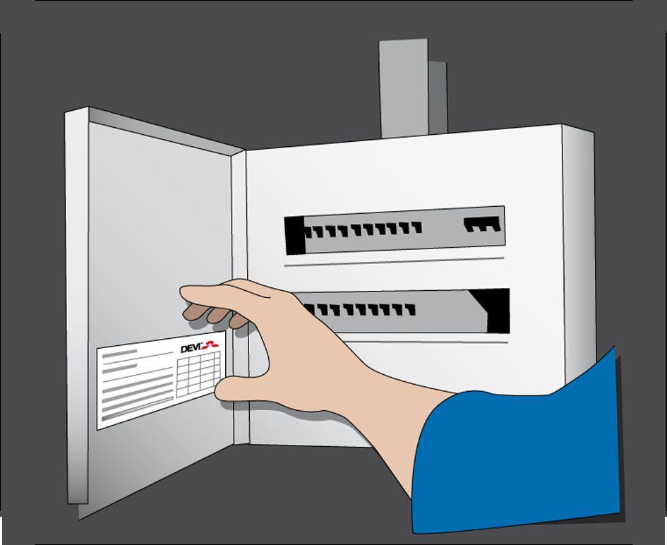 ❺ ❻ ❼ ❷ ❹ ❸ ❶ 1. Kabel grzejny 2. Termostat 3. Czujnik 4. Ekran 5. RCD (wyłącznik różnicowoprądowy) 6. Wyłącznik wszystkich biegunów 7.