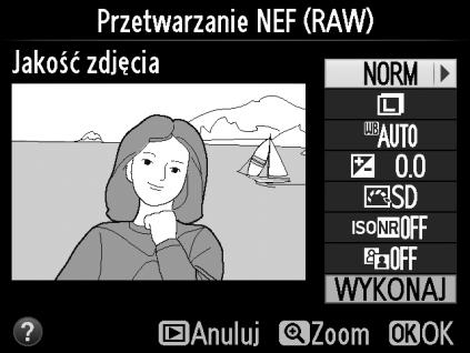 Wyróżnij zdjęcie (aby wyświetlić wyróżnione zdjęcie w widoku pełnoekranowym, naciśnij i przytrzymaj przycisk X). Naciśnij J, aby wybrać wyróżnione zdjęcie i przejść do następnego kroku.