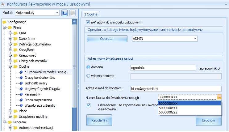 Zamówienie usługi w modelu usługowym: Usługa jest dostępna dla Klientów posiadających aktualną, stacjonarną wersję Comarch ERP Optima / XL HR / Altum HR.