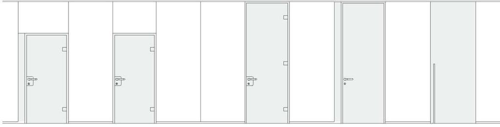 System Slimline wariant drzwi SYSTEM SLIMLINE Futryna z panelem technicznym Futryna z szybą Futryna