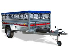 PRO BREAK - PRZYCZEPY BAGAŻOWE Z HAMULCEM O DMC 750-2000 kg NAZWA DMC WYMIARY SKRZYNI ŁADUNKOWEJ (mm) Stelaż + pokrowiec ZAWIESZENIE Długość Szerokość Wysokość H800 H1100 H1400 Pokrowiec