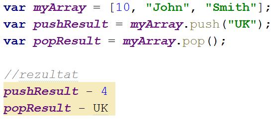 Tablice w JS metody vol.3, dodawanie i wyciąganie Metoda push() dodaje nowy element do tablicy na ostatniej pozycji.