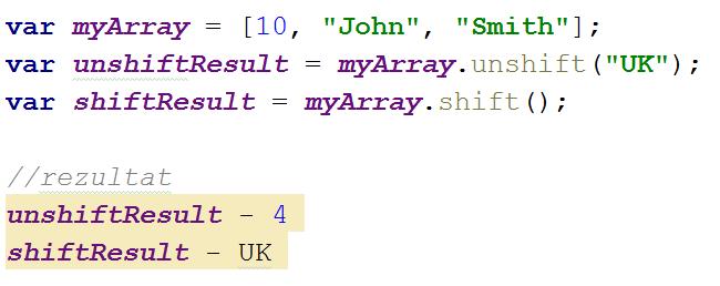 Tablice w JS metody vol.4, dodawanie i wyciąganie Istnieją także metody pozwalające na operowanie na pierwszych elementach tablic.
