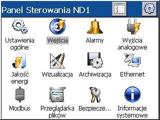 10. W celu ustawienie i zapisu konfiguracji naleŝy najpierw nacisnąć przycisk zamknięcia Panelu Sterowania ND1 a następnie wybrać opcje Ustaw i zapisz konfigurację. 11.