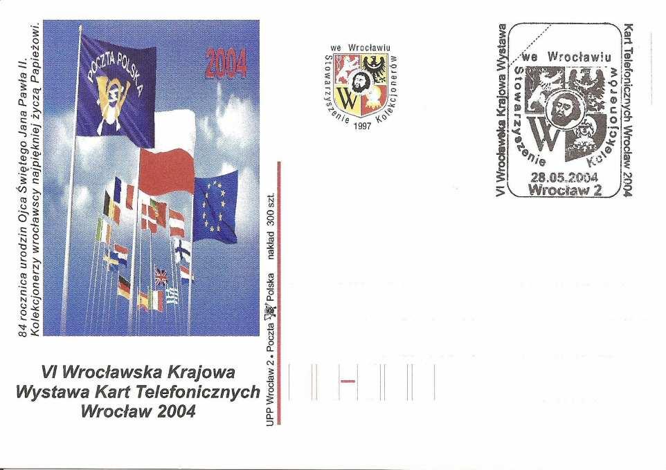 VI Wrocławska Krajowa Wystawa Kart Telefonicznych.
