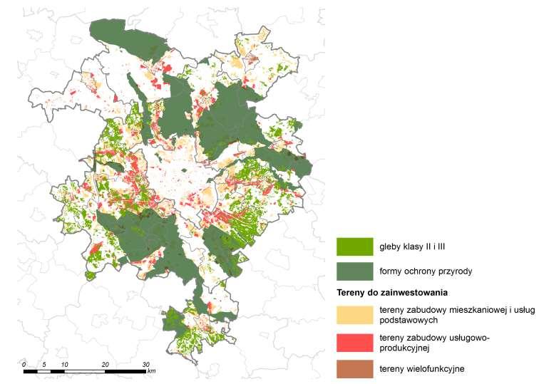 UWARUNKOWANIA ŚRODOWISKOWE NA TLE TERENÓW INWESTYCYJNYCH OGRANICZENIA terenów do zainwestowania: 1) wyłączenie terenów