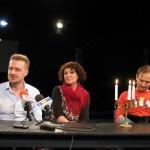 Jajecznica w teatrze smakowała śmiechem [FOTO] Kiedy scena teatralna zamienia się w studio telewizyjne to musi być śmiesznie. I było.