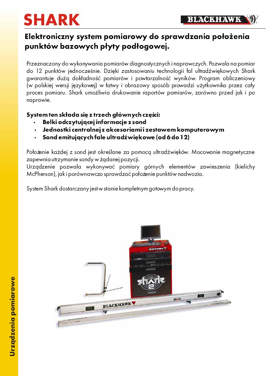 III. Elektroniczne urządzenie pomiarowe SHARK Do wykonywania