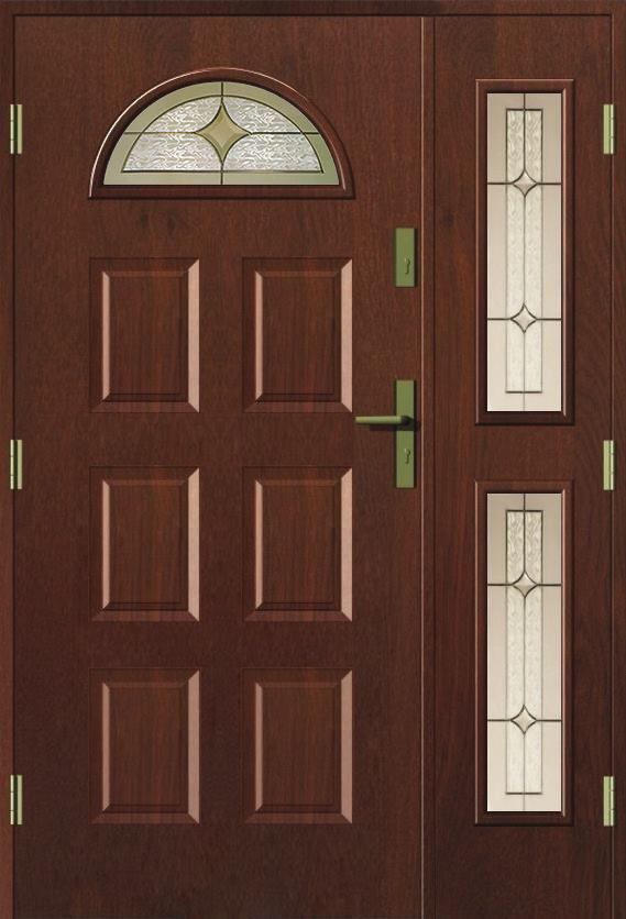 witrażem SC 5 Model drzwi: VETRO z witrażem VE 5 +