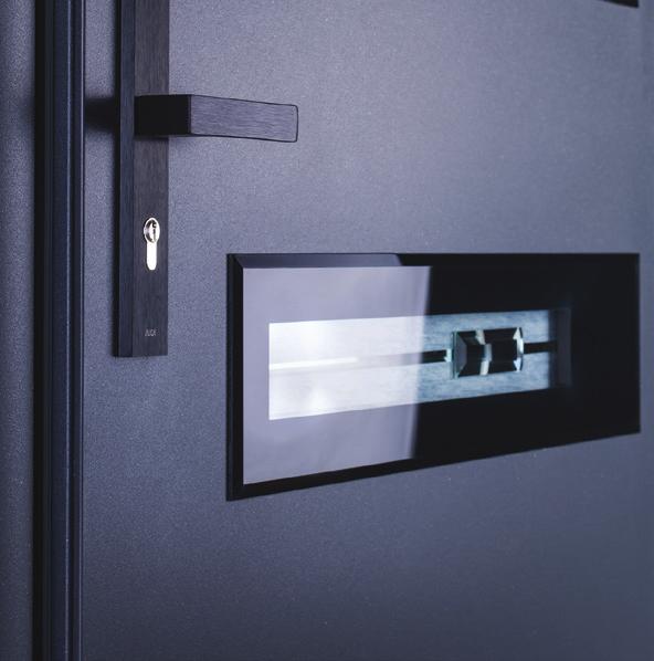 Vetro, witraż: VE 5, kolor: antracyt Drzwi typu VeTro antracyt biały