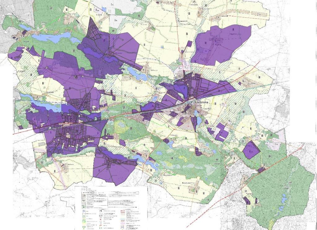 MIEJSCOWE PLANY ZAGOSPODAROWANIA PRZESTRZENNEGO Powierzchnia dla której opracowano plany miejscowe: - ca. 1354,4 ha - ca. 7,15% pow.