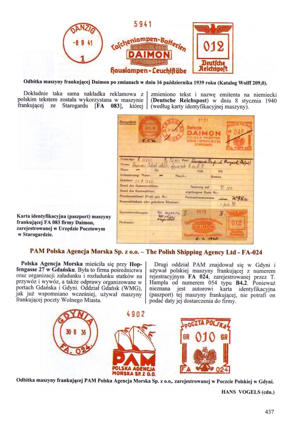 5941 0\ rpiuslatripen-ceuchtliabe Odbitka maszyny frankującej Dalmon po zmianach w dnia 16 października 1939 raku (Katalog Wolff 209,0).