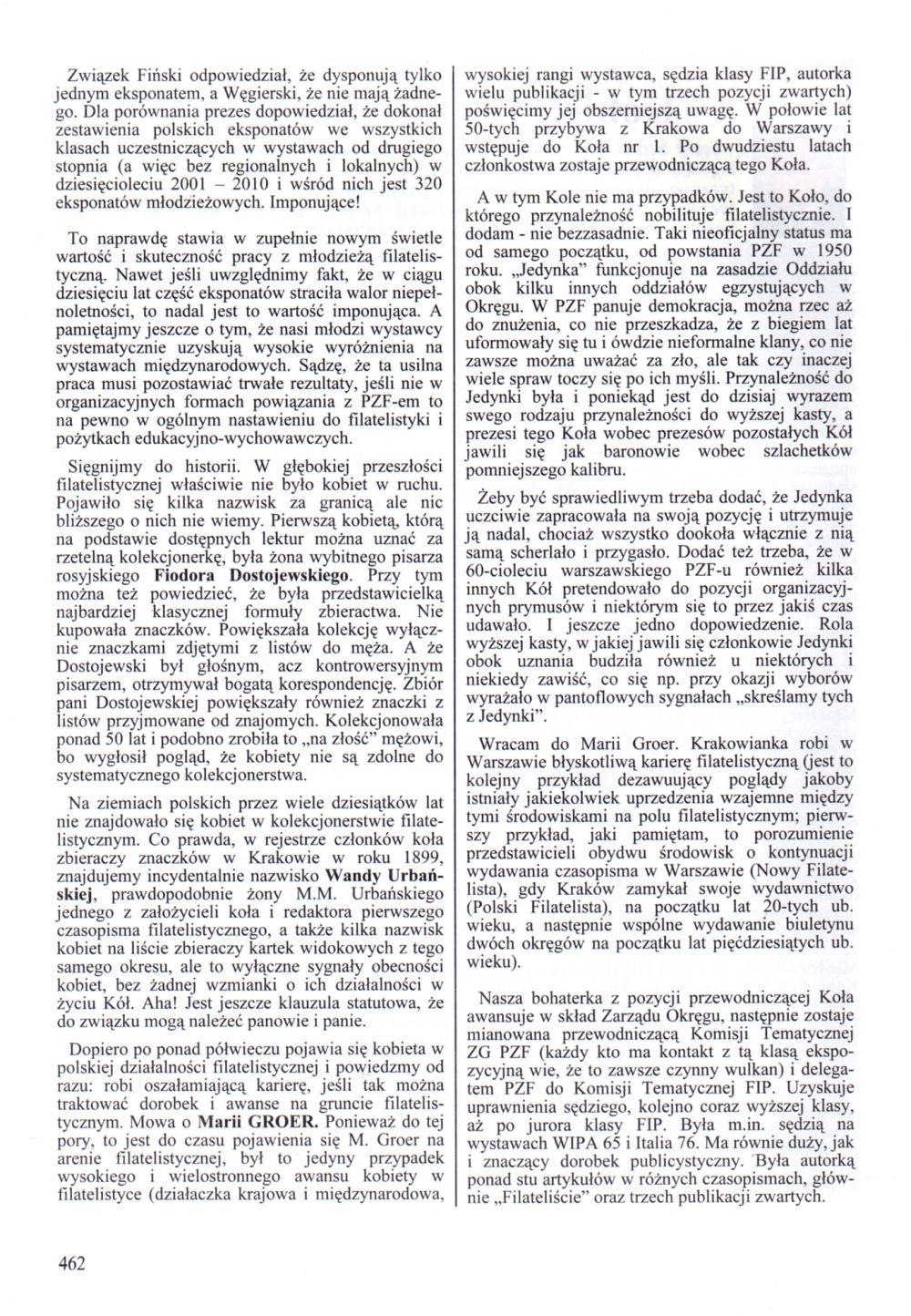 Związek Fiński odpowiedział, że dysponują tylko jednym eksponatem, a Węgierski, że nie mają żadnego.