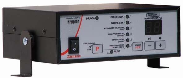 Instrukcja obsługi regulatora Krypton wersja od 10 16 Mikroprocesorowy regulator temperatury Krypton przeznaczony jest do sterowania pracą kotła C.O.