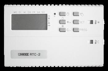 Ogrzewanie, klimatyzacja Elektroniczny system regulacyjny HERZ-RTC do regulacji ciągłej Komputerowy regulator temperatury pomieszczenia HERZ-RTC 3 programy tygodniowe, 4 zakresy temperatury, program